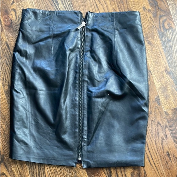 bebe Black Leather Pencil Skirt - Picture 3 of 3